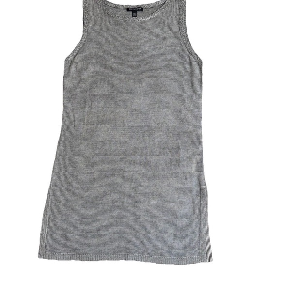 Eileen Fisher Petite Ash Grey Tunic Dress Tencel Merino Wool SZ *PP Minimalist - Picture 2 of 9